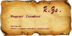 Regner Zsombor névjegykártya