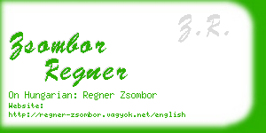 zsombor regner business card